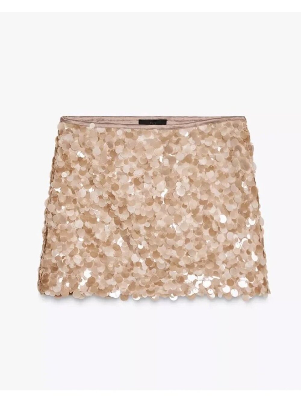 ZARA Sequin Mini Skirt in Champagne